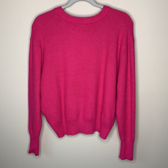 Elodie pink Cropped pullover soft knit sweater size Medium - Picture 5 of 9